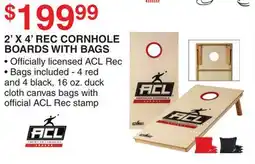Dunham's Sports 2' X 4' REC CORNHOLE BOARDS WITH BAGS offer