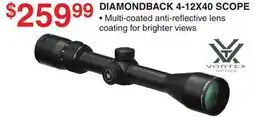 Dunham's Sports DIAMONDBACK 4-12X40 SCOPE offer