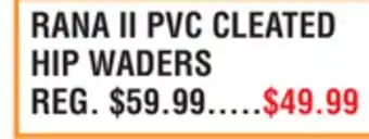 Dunham's Sports RANA II PVC CLEATED HIP WADERS offer