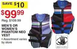 Dunham's Sports BODY GLOVE MEN'S OR WOMEN'S PHANTOM NEO VEST offer