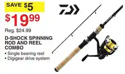 Dunham's Sports D-SHOCK SPINNING ROD AND REEL COMBO offer