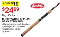 Dunham's Sports BERKLEY CHERRYWOOD SPINNING OR CASTING ROD offer