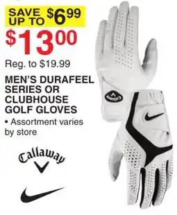 Dunham's Sports CALLAWAY MEN'S DURAFEEL SERIES OR CLUBHOUSE GOLF GLOVES offer