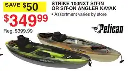 Dunham's Sports PELICAN STRIKE 100NXT SIT-IN OR SIT-ON ANGLER KAYAK offer