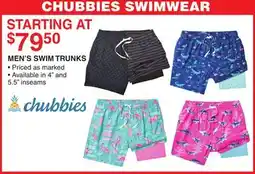 Dunham's Sports CHUBBIES SWIMWEAR MEN'S SWIM TRUNKS offer
