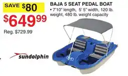 Dunham's Sports SUNDOLPHIN BAJA 5 SEAT PEDAL BOAT offer