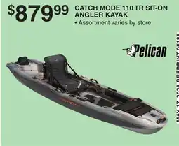 Dunham's Sports PELICAN CATCH MODE 110 TR SIT-ON ANGLER KAYAK offer
