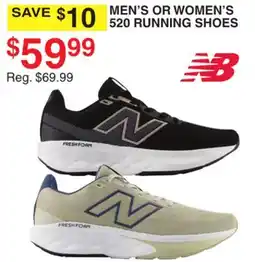 Dunham's Sports NEW BALANCE MEN'S OR WOMEN'S 520 RUNNING SHOES offer