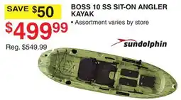 Dunham's Sports SUNDOLPHIN BOSS 10 SS SIT-ON ANGLER KAYAK offer