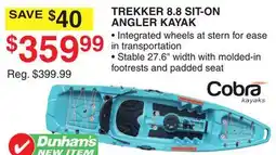 Dunham's Sports COBRA KAYAKS TREKKER 8.8 SIT-ON ANGLER KAYAK offer