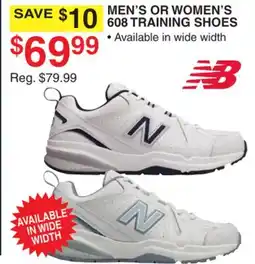 Dunham's Sports NEW BALANCE MEN'S OR WOMEN'S 608 TRAINING SHOES offer