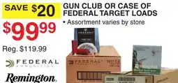 Dunham's Sports GUN CLUB CASE OF FEDERAL TARGET LOADS offer