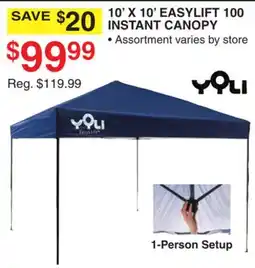 Dunham's Sports YOLI 10' X 10' EASYLIFT 100 INSTANT CANOPY offer