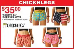 Dunham's Sports CHICKNLEGS WOMEN'S 1.5 RUNNING SHORTS offer