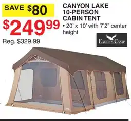 Dunham's Sports CANYON LAKE 10-PERSON CABIN TENT offer