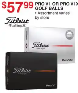 Dunham's Sports TITLEIST PRO V1 OR PRO V1X GOLF BALLS offer