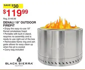Dunham's Sports BLACK SIERRA DENALI 19 OUTDOOR FIREPIT offer