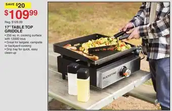 Dunham's Sports BLACKSTONE 17 TABLE TOP GRIDDLE offer