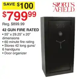 Dunham's Sports SPORTS AFIELD 42 GUN FIRE RATED offer