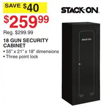 Dunham's Sports STACK-ON 18 GUN SECURITY CABINET offer