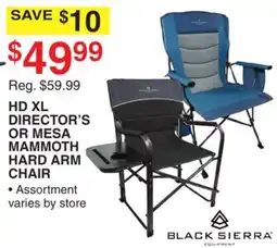 Dunham's Sports BLACK SIERRA HD XL DIRECTOR'S OR MESA MAMMOTH HARD ARM CHAIR offer