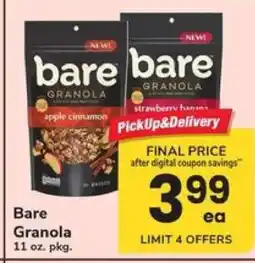 Safeway Bare Granola offer