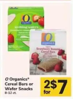 Safeway O Organics Cereal Bars or Wafer Snacks offer