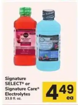 Safeway Signature SELECT or Signature Care Electrolytes offer