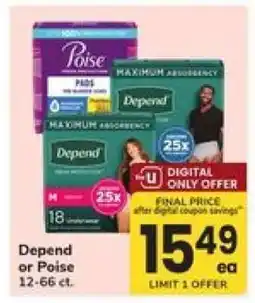 Safeway Depend or Poise offer