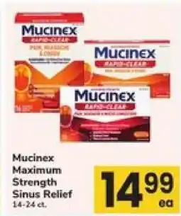 Safeway Mucinex Maximum Strength Sinus Relief offer