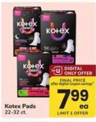 Safeway Kotex Pads offer