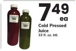 Safeway Cold Pressed Juice offer
