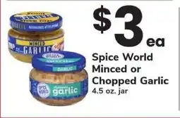 Safeway Spice World minced or chopped garlic offer