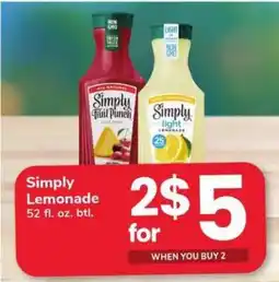 Safeway Simply Lemonade offer