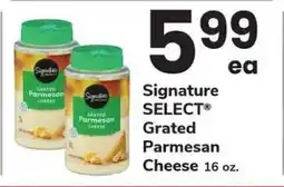 Safeway Signature Select Grated Parmesan Cheese offer