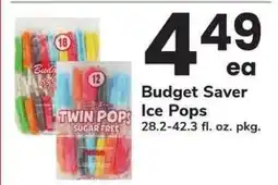 Safeway Budget Saver Ice Pops offer