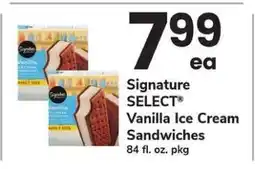 Safeway Signature SELECT Vanilla Ice Cream Sandwiches offer