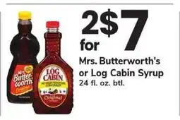 Safeway Mrs. Butterworth's or Log Cabin syrup offer