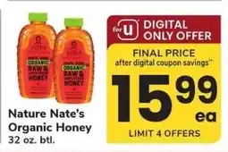 Safeway Nature Nate's Organic Honey offer