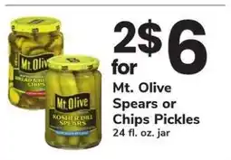 Safeway Mt. Olive Spears or Chips Pickles offer