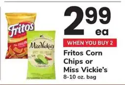Safeway Fritos Corn Chips or Miss Vickie's offer