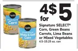 Safeway Signature SELECT Canned Vegetables offer