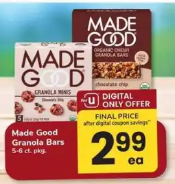 Safeway Made Good Granola Bars offer