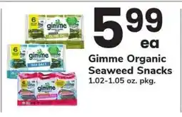 Safeway Gimme Organic Seaweed Snacks offer