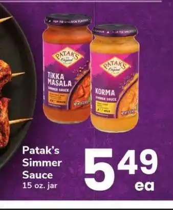 Safeway Patak's Simmer Sauce offer
