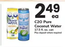 Safeway C2O Pure Coconut Water offer