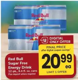 Safeway Red Bull Sugar Free Energy Drink offer