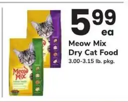 Safeway Meow Mix Dry Cat Food offer