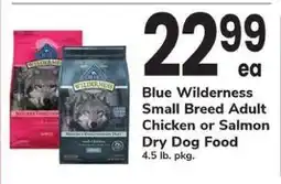Safeway Blue Wilderness Small Breed Adult Chicken or Salmon Dry Dog Food offer