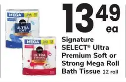 Safeway Signature SELECT Ultra Premium Soft or Strong Mega Roll Bath Tissue offer
